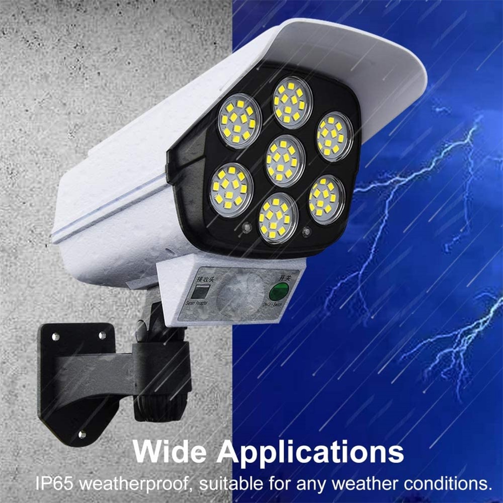 Đèn LED 77 Bóng 77 Bóng Cảm Biến Chuyển Động Sử Dụng Năng Lượng Mặt Trời Chống Thấm Nước IP65 Không Dây Cảm Biến Chuyển Động Ngoài Trời Kèm Phụ Kiện