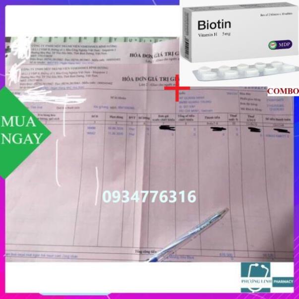 Combo Biotin 5mg+ Nước nhỏ mắt nhân tạo REFRESH