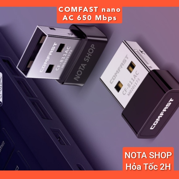 [HỎA TỐC - BH 6 Tháng] USB Thu WiFi Comfast CF-811AC có 5Ghz cho macOS Hackintosh Windows , 600mbps 5G CF 811AC