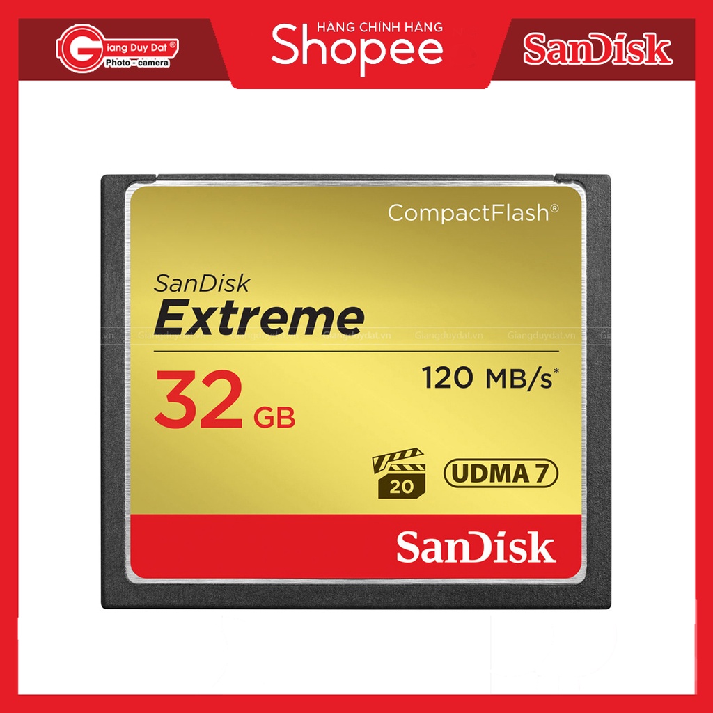 Thẻ Nhớ CF SanDisk Extreme UDMA 7 32GB (800X - 120Mb/s) (chính hãng)