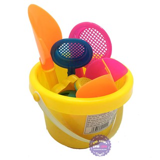 Đồ chơi xô xúc cát đi biển nhỏ túi lưới HT904