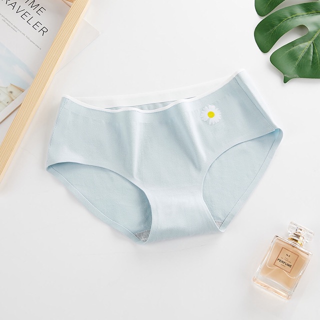 Quần Lót Cotton Ép Không Viền Hoa Cúc Hotrend 287