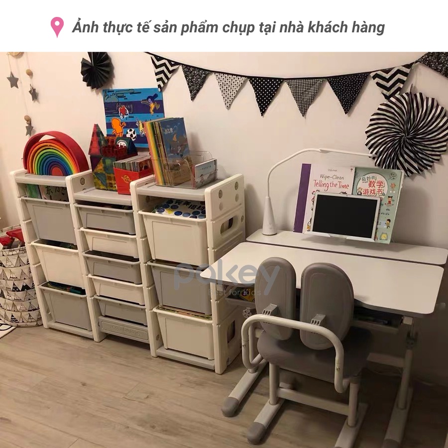 Kệ đồ chơi cho bé Pakey dạng tủ ABA, dày dặn chắc chắn hàng nhập khẩu