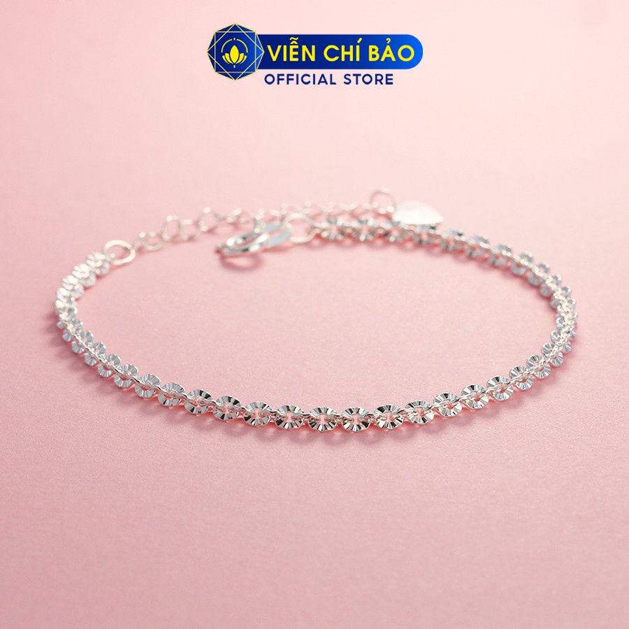 Lắc tay bạc nữ hoa phay chất liệu bạc 925 thời trang phụ kiện trang sức nữ thương hiệu Viễn Chí Bảo L400186x
