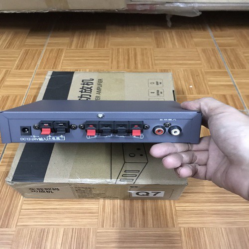 Amply mini 12v 24v bluetooth Q7 loại xịn cao cấp, âm li xe hơi