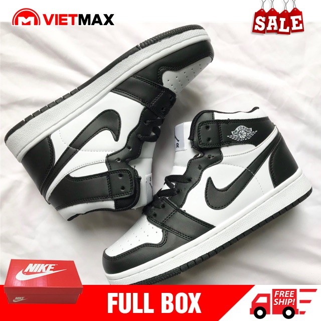 [FULL BOX] Giày Thể Thao Jordan 1 Đen Trắng Nam Nữ Kèm Hộp
