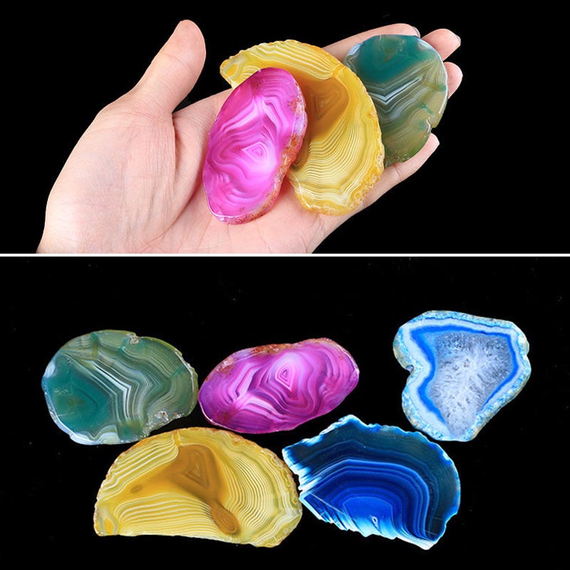 Lát mã não tự nhiên geode tấm đánh bóng brazil đồ trang trí thạch anh pha lê