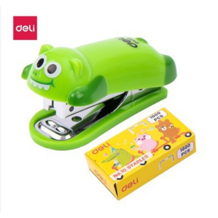 Dập ghim mini+ lõi ghim 453/452 Deli mẫu hình ngẫu nhiên