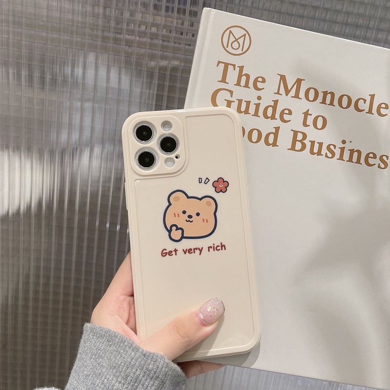 Ốp lưng iphone gấu get very rich 6/6plus/6s/6splus/7/7plus/8/8plus/x/xr/xs/11/12/13/pro/max/plus/promax