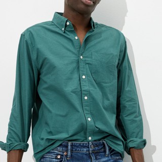 Áo Sơ Mi Nam Dài Tay Vải Oxford Cotton Dày Có Big Size Xanh Rêu Fo76 Shop Hàng Xuất Dư