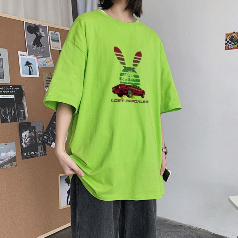 Áo Thun Tay Lỡ In Lost Papdalse Unisex Freesize Dưới 75kg ATIN65 | BigBuy360 - bigbuy360.vn