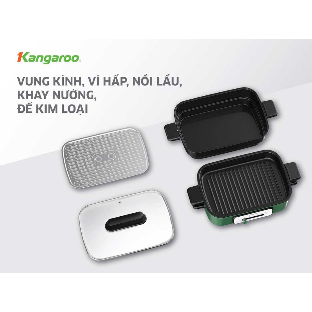[Mã ELHADEV giảm 4% đơn 300K] Nồi lẩu nướng đa năng Kangaroo KG5EGH dung tích 5L