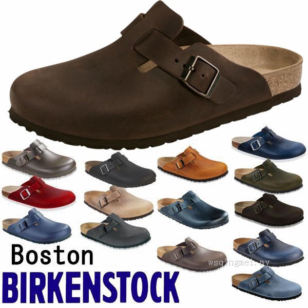 Xăng đan Birkenstock Boston Đi Biển Đế Nút Bần Cho Nam Nữ