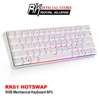 HOTSWAP - Bàn phím cơ không dây Royal Kludge RK61 RGB, Gồm 61 phím kết nối Bluetooth kép pin sạc 10 thumbnail