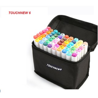 touchnew 6 - 60 màu [ tặng kèm bút line trắng, line đen và sổ vẽ A5 ]