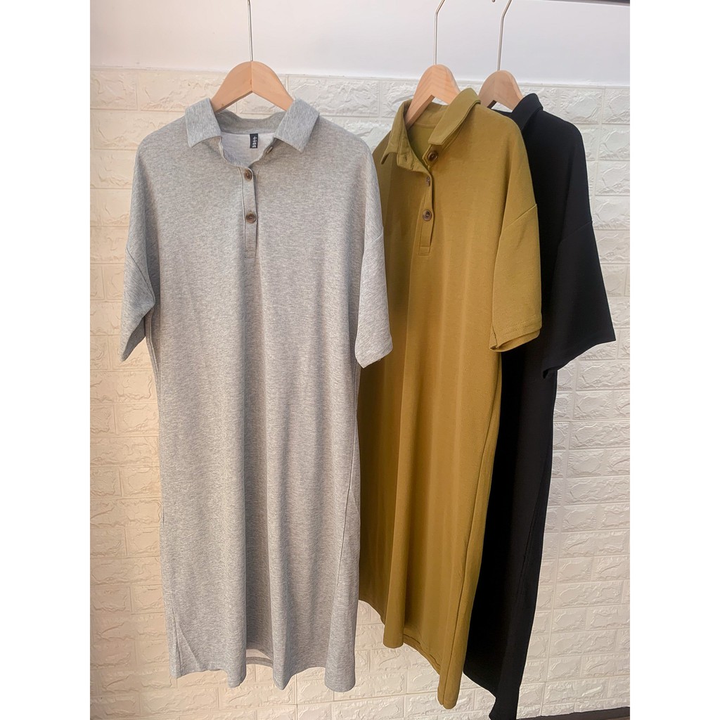 [ảnh thật] Đầm polo chất thun xịn co giản 4 chiều