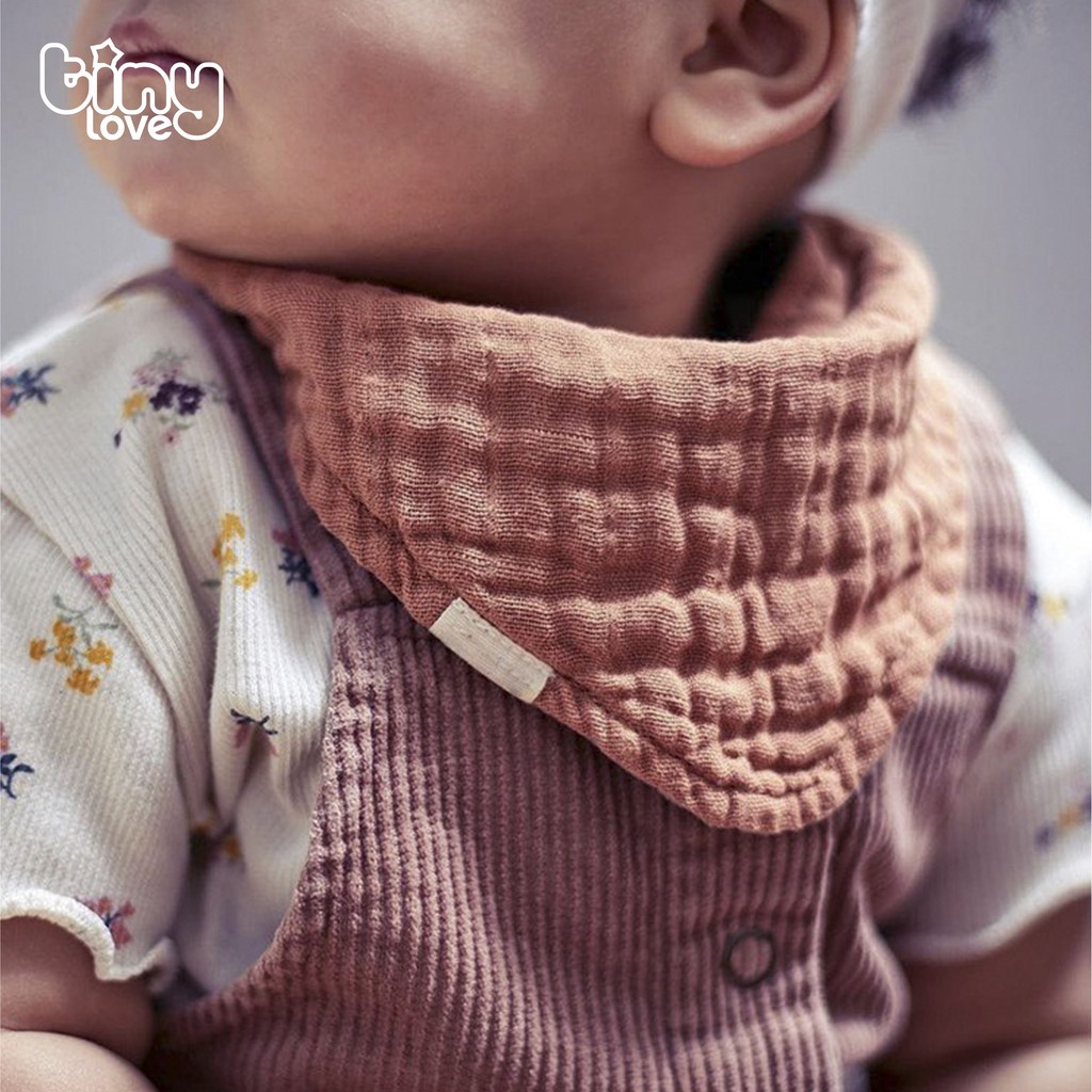 Yếm tam giác Muslin giữ ấm cổ 100% cotton TinyLove-Comfybaby 2 lớp mềm mại siêu nhẹ, thấm hút mồ hôi YTG3