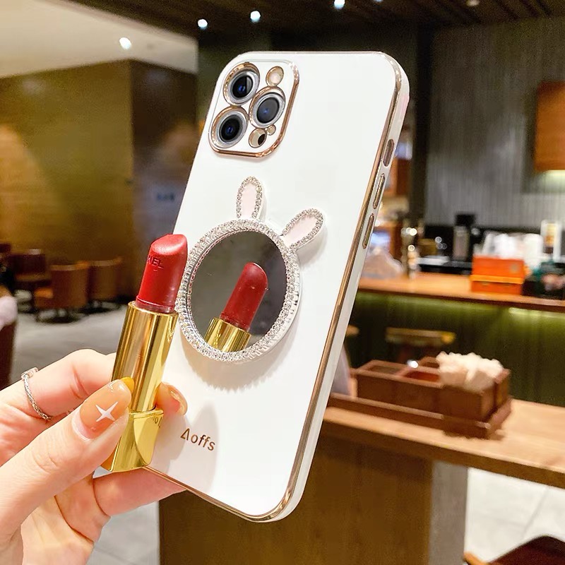 Ốp điện thoại TPU mềm hình gương tai mèo thích hợp cho iPhone 7 8 plus X XS XR XS MAX 11 12 13 pro pro max
