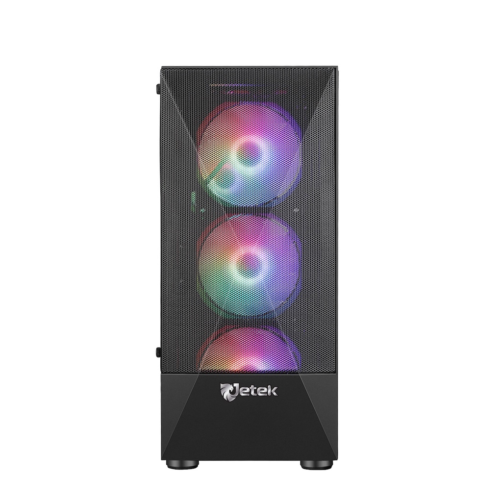 Vỏ case JETEK R3 BLACK (TẶNG KÈM 3 FAN RGB)