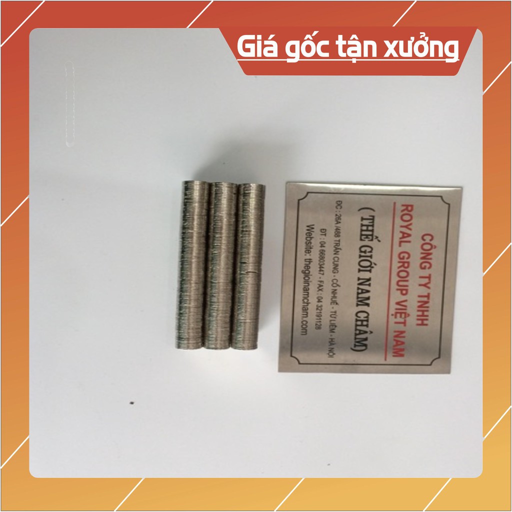 [Xả Kho] Nam châm đất hiếm 10x1mm, loại nam châm viên trắng mỏng lực hút mạnh.