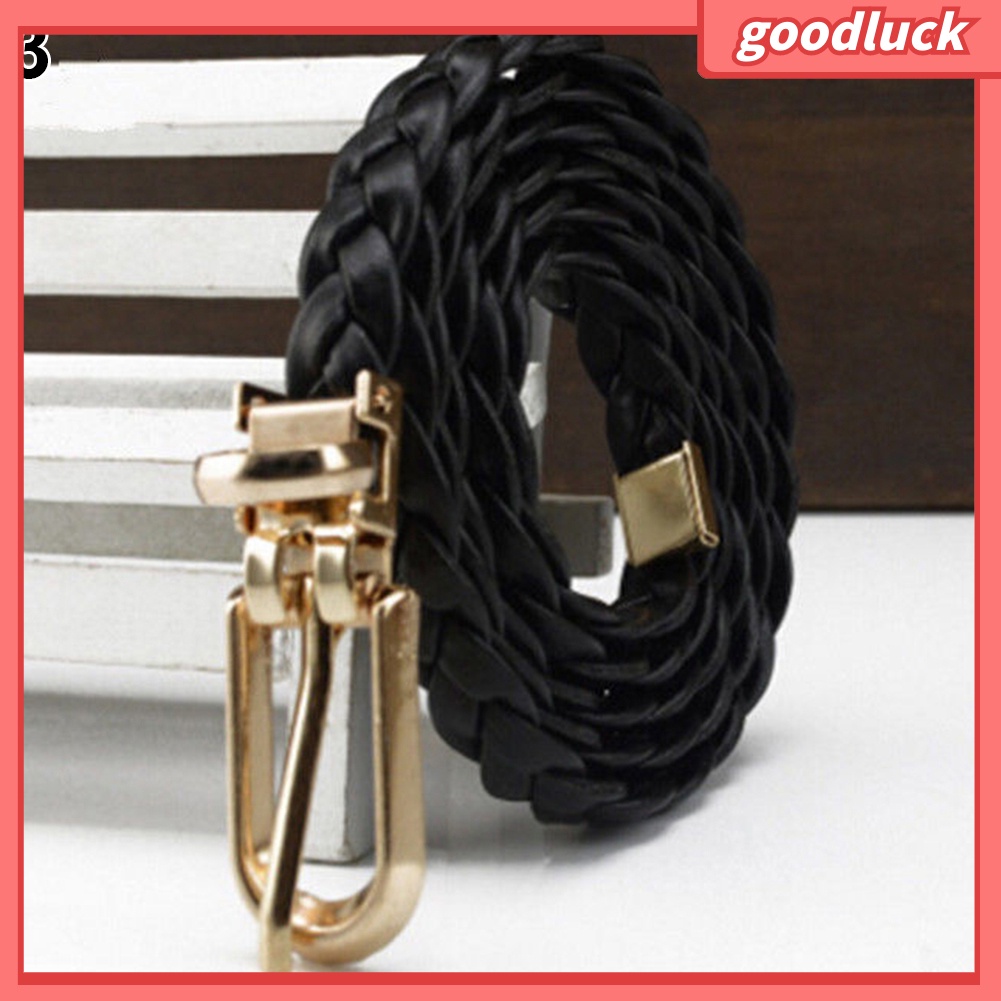 Dây Nịt Bản Hẹp Bằng Da Giả Cho Nữ