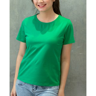 Áo thun nữ cổ tròn - Xanh két