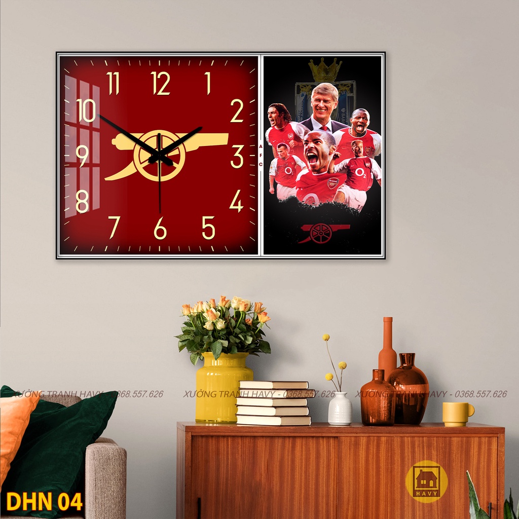 Đồng hồ Arsenal - phom chữ nhật