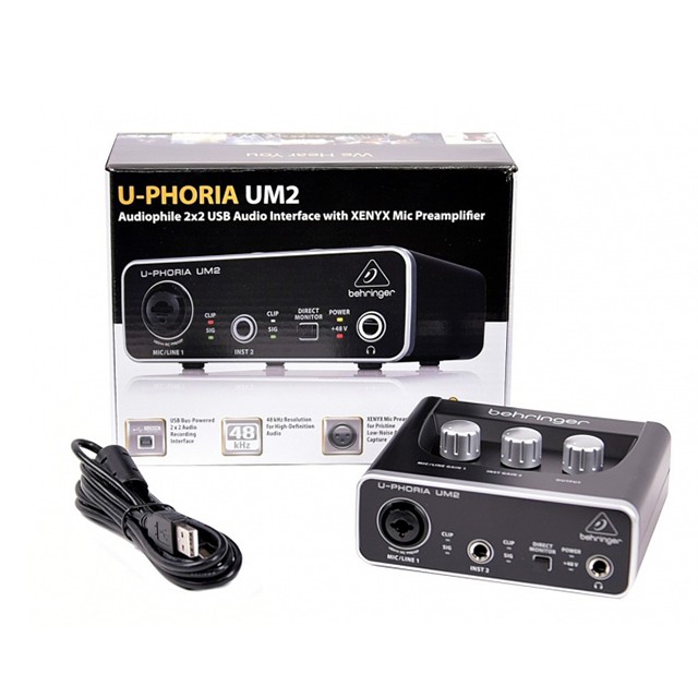 SOUNDCARD Thu Âm BEHRINGER U-PHORIA UM2 - Chính Hãng Phân Phối