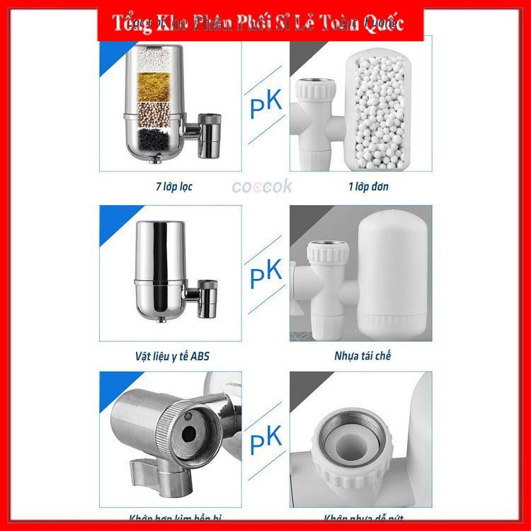 Máy Lọc Nước, Bộ Lọc Nước Tại Vòi 7 Lớp Lọc Lishile Cao cấp Đầu Lọc Nước Siêu Sạch Lishile Chính Hãng