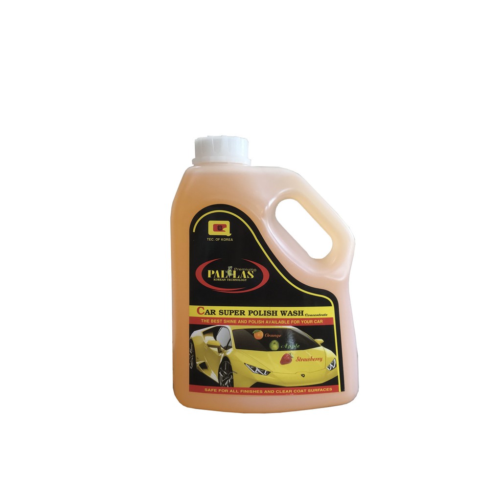 Nước rửa xe bọt tuyết siêu bóng Pallas 1.5L - Pha nước tỷ lệ 1/50 với 3 mùi hương siêu thơm mát Cam Dâu Táo.