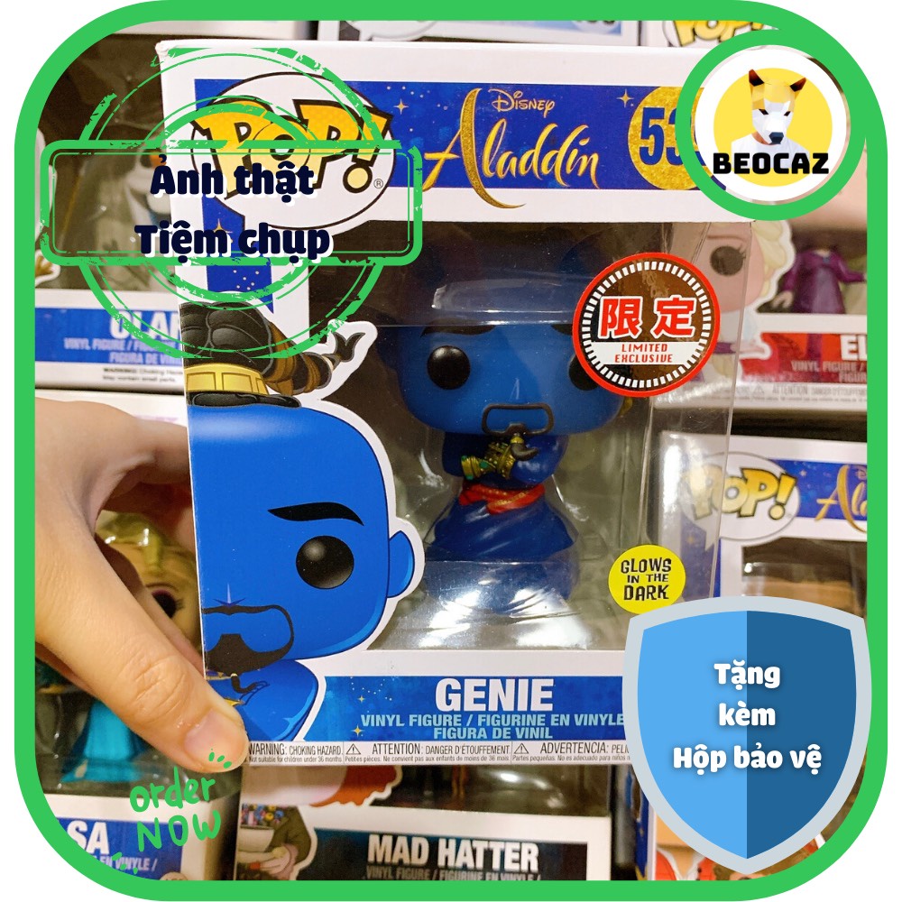 [Hỏa Tốc] [Tặng Hộp Bảo Vệ] [Chính hãng] Mô hình Funko Pop Thần Đèn Genie trong Aladdin và cây đèn thần Disney No.539