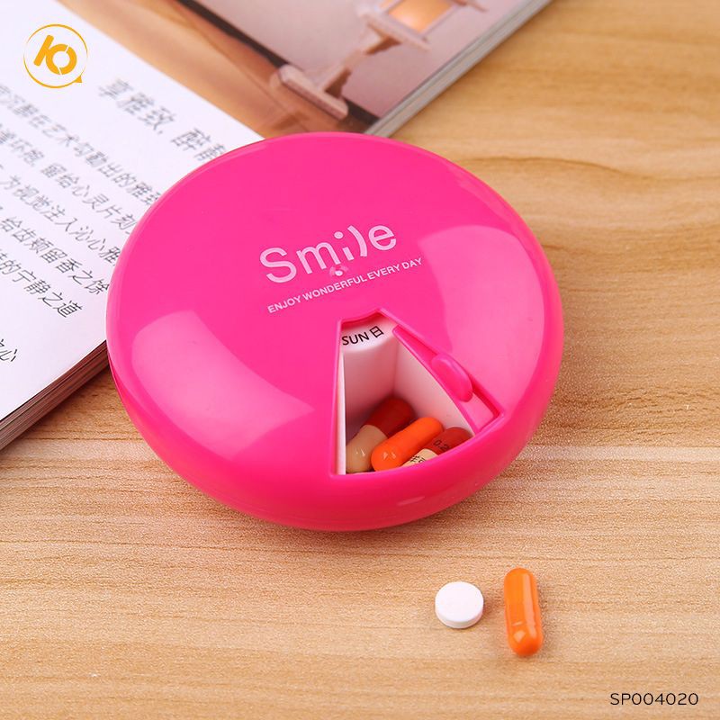 Hộp đựng thuốc mini, chia thuốc hình viên kẹo smile - SP004020