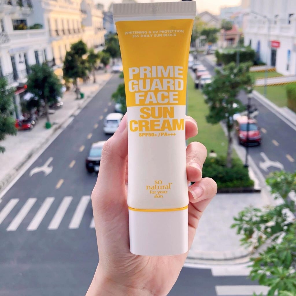 Kem Chống Nắng Kiềm Dầu Giữ Ẩm Dưỡng Trắng Da Và Che Khuyết Điểm Prime Guard Face Sun Cream SPF50+/PA  Nhập Hàn Quốc