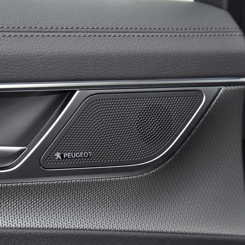 Set 4 / 10 Miếng Dán Khuếch Đại Âm Thanh Bằng Nhôm Màu Bạc Cho Peugeot 308 206 207 408 508 RCZ 208 3008 2008 4008