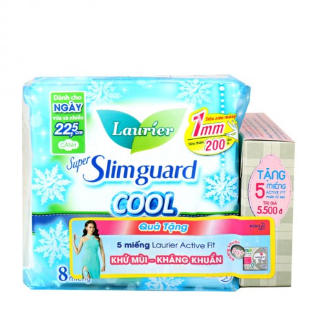 Băng vệ sinh Laurier Super Slimguard Cool 22.5cm/25cm