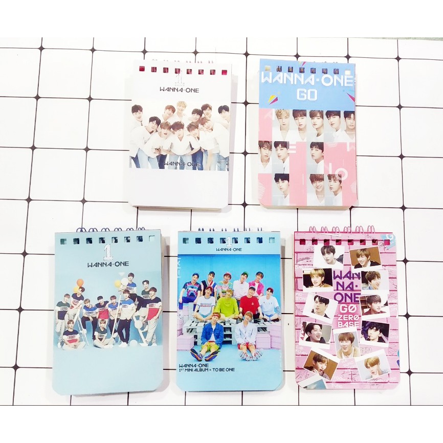 Sổ lò xo mini nhóm nhạc WANNA ONE LXD15 A7 100 trang sổ note dễ thương