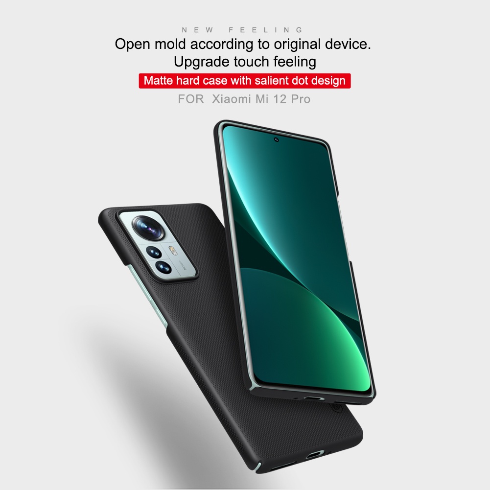 Ốp điện thoại NILLKIN PC cứng siêu mỏng mặt nhám chống sốc chống bám vân tay thích hợp cho Xiaomi 12 Pro