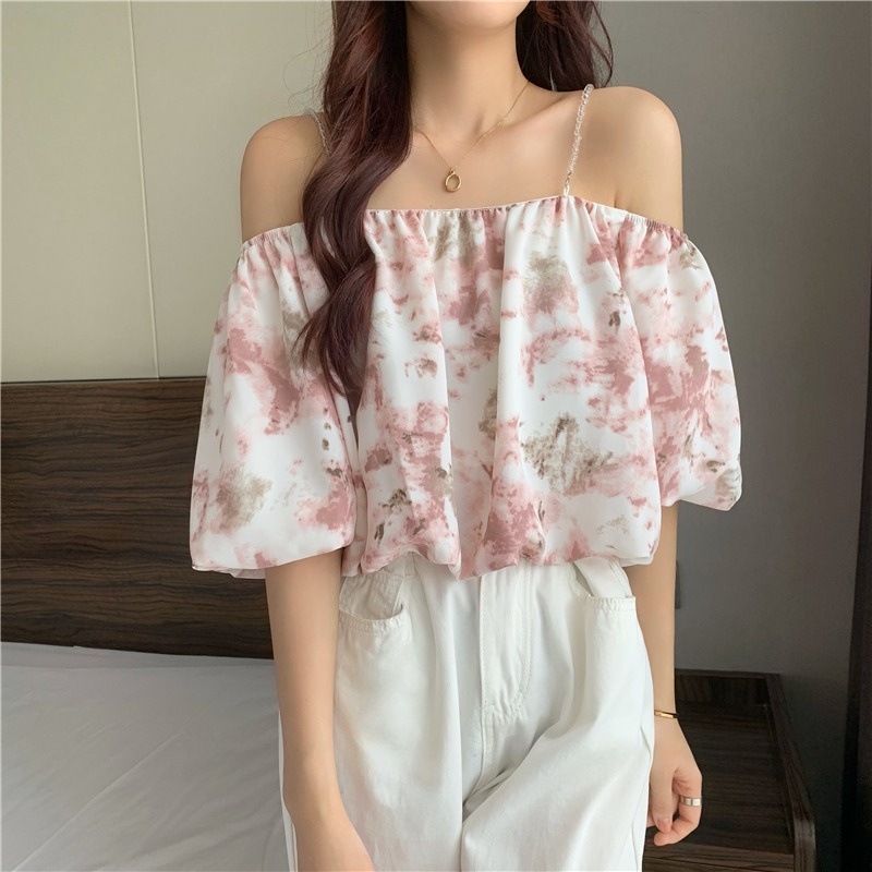 Áo Thun Vải Chiffon Tay Ngắn Cổ Tròn Thời Trang Sành Điệu Cho Nữ