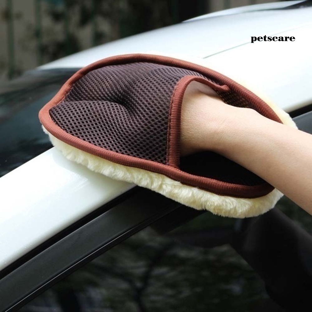 【PTX】Soft Mitten Plush Water Absorption Car Vehicle Cleaning Washing Brush Glove