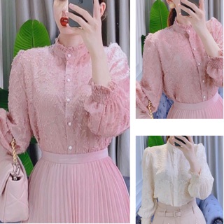 Áo sơ mi voan lông