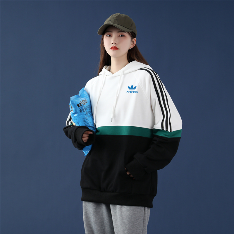 Áo Hoodie Vải Cotton Dáng Rộng Kiểu Thể Thao Cho Các Cặp Đôi