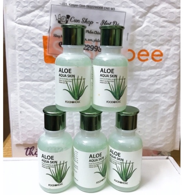 [Mẫu 40ml ] Nước hoa hồng dưỡng ẩm nha đam FOODAHOLIC ALOE AQUA SKIN 40ml