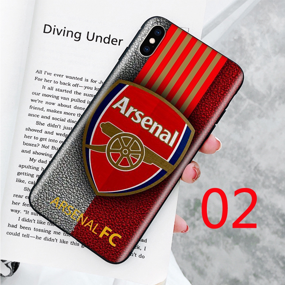 Ốp điện thoại silicon dẻo in hình logo câu lạc bộ đá banh Arsenal cho iPhone 5 5S 6 6S Plus 7 8 SE X XR XS Max