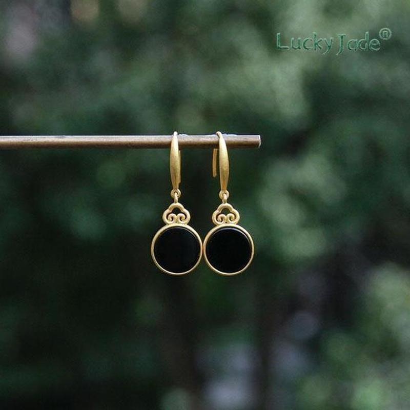 Bông Tai Mạ Bạc 925 Đính Ngọc Bích Trắng Thời Trang