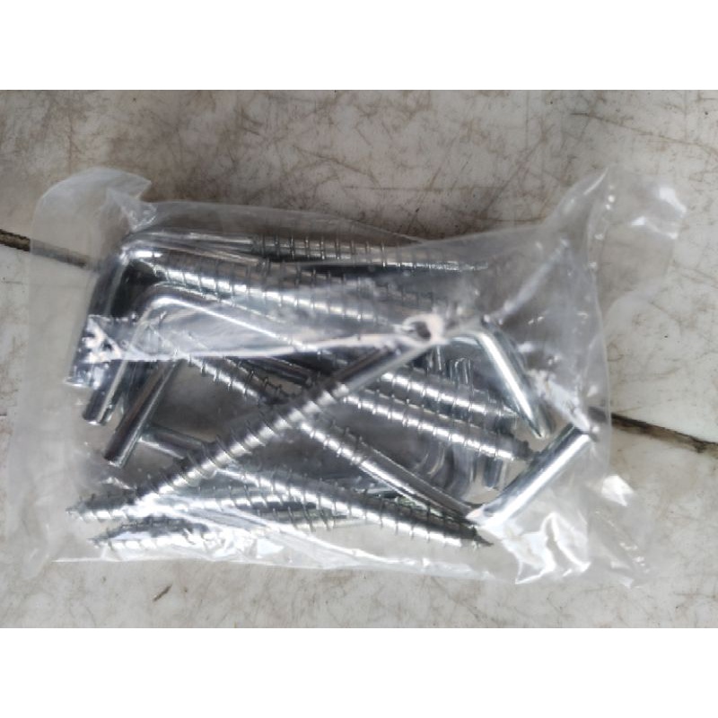 combo 10 Móc treo đồ chữ L,móc bắt tường treo đồ