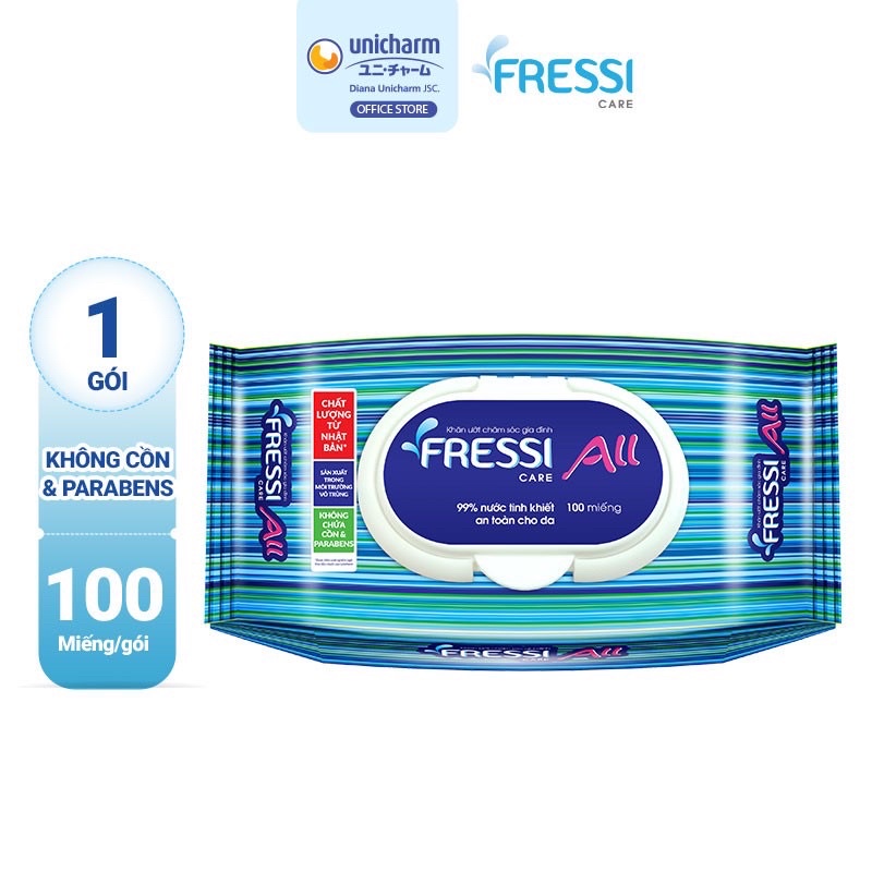 Khăn ướt FRESSI Care For All 100 miếng