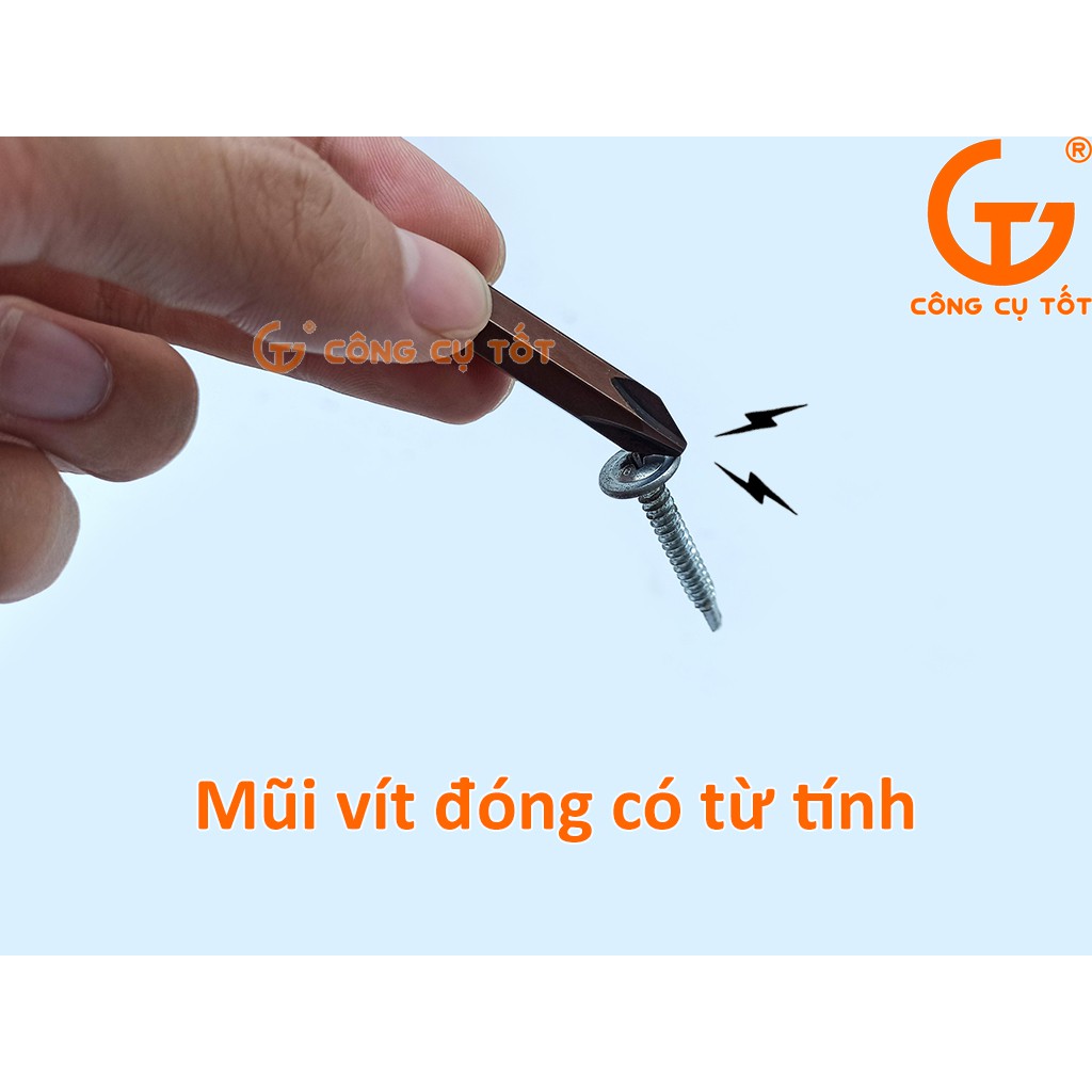 Mũi vít đóng 4 cạnh Standard si nâu 35mm