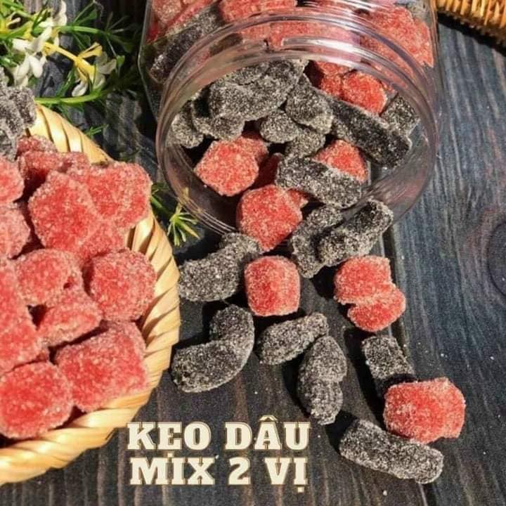 1KG Kẹo dâu tây mix kẹo dâu tằm NHII FOOD thực phẩm sạch nhà làm