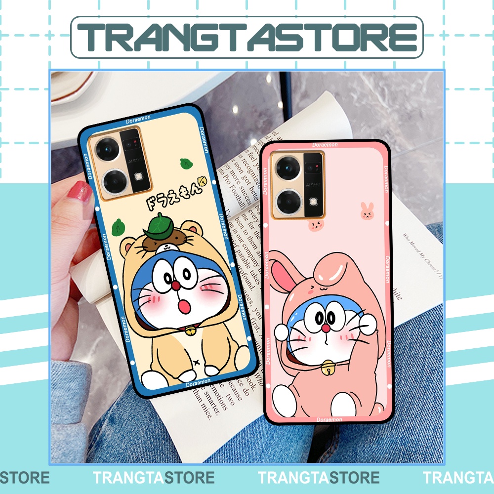 Ốp Oppo Reno 7 4G / Reno 7 5G / Reno 7Z  5G in hình cặp đôi doremon, hổ, khủng long dễ thương