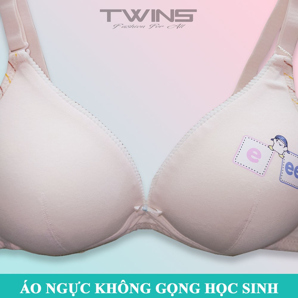 Áo ngực không gọng nữ SDBebe chất cotton mút ép vừa mềm mịn thấm hút mồ hôi in hình búp bê cho học sinh cấp 2, cấp 3